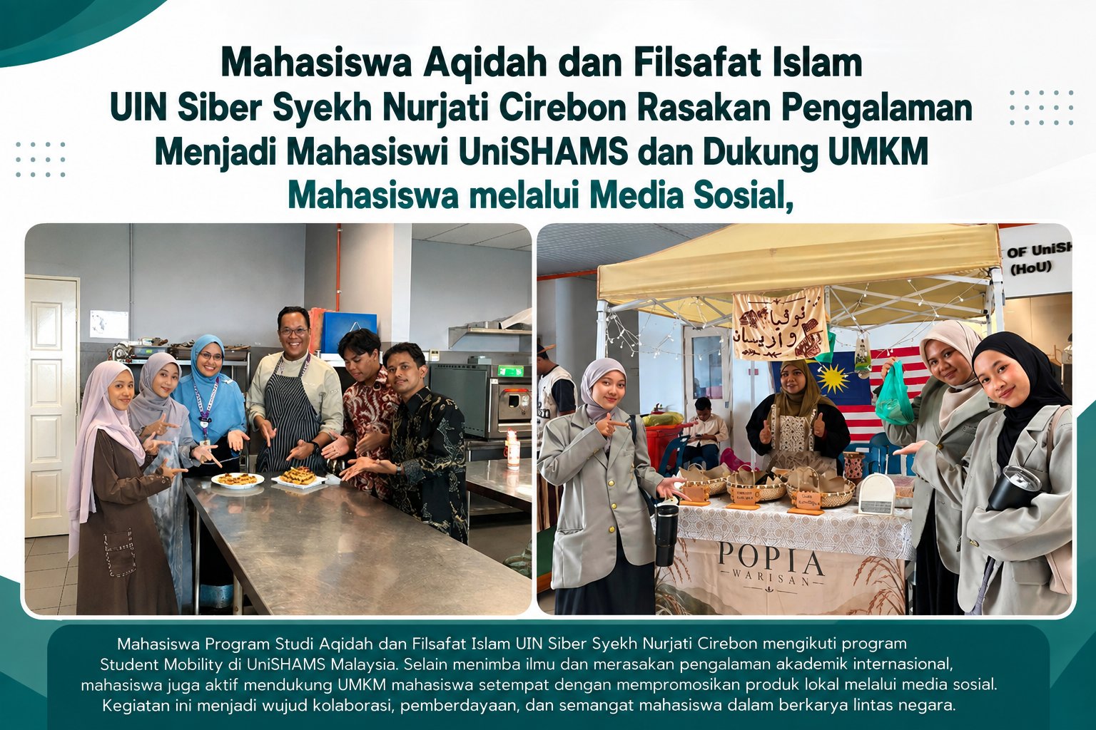 Mahasiswa Aqidah dan Filsafat Islam UIN Siber Syekh Nurjati Cirebon Rasakan Pengalaman Menjadi Mahasiswi UniSHAMS dan Dukung UMKM Mahasiswa melalui Media Sosial